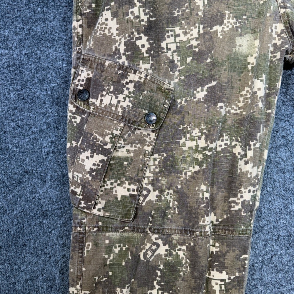 Empire Digital Camo Cargo Pants Mens Large Green Ripstop Tactical Drawstring Y2K - Picture 9 of 16